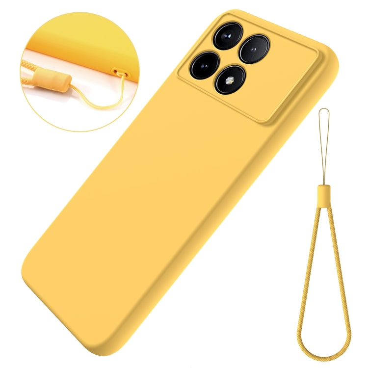 For Xiaomi Poco X6 Pro 5G/Redmi K70E Solid Color Liquid Silicone Dropproof Full Coverage Phone Case(Yellow) - K70E Cases by PMC Jewellery | Online Shopping South Africa | PMC Jewellery | Buy Now Pay Later Mobicred