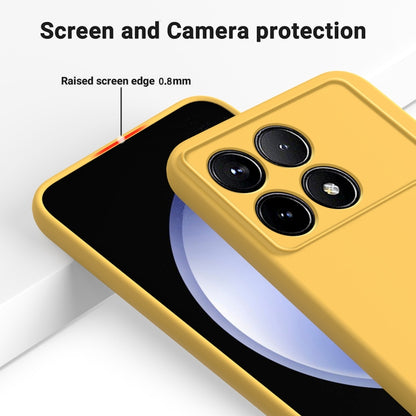 For Xiaomi Poco X6 Pro 5G/Redmi K70E Solid Color Liquid Silicone Dropproof Full Coverage Phone Case(Yellow) - K70E Cases by PMC Jewellery | Online Shopping South Africa | PMC Jewellery | Buy Now Pay Later Mobicred