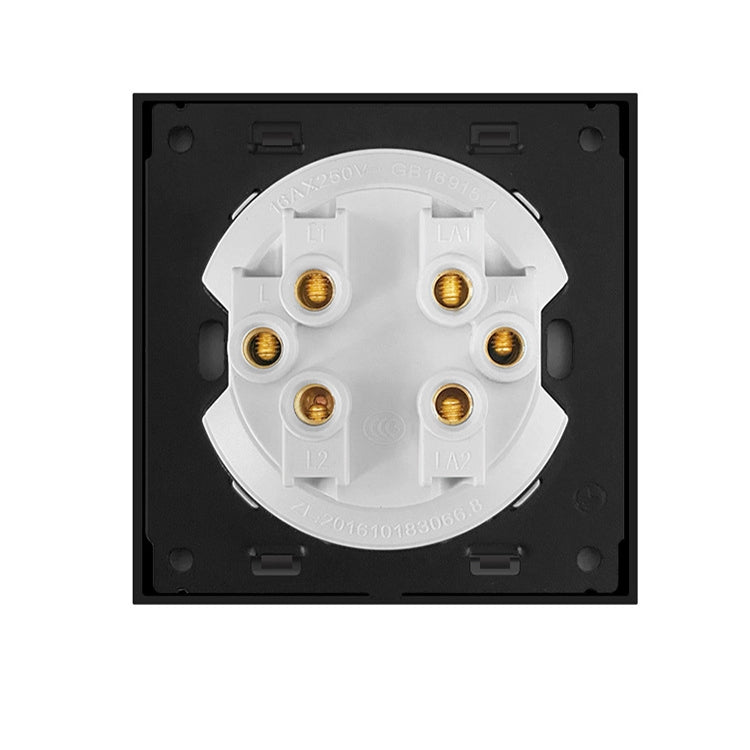 86mm Round LED Tempered Glass Switch Panel, Gray Round Glass, Style:Two Billing Control - Switch by PMC TechLife | Online Shopping South Africa | PMC TechLife | Buy Now Pay Later Mobicred