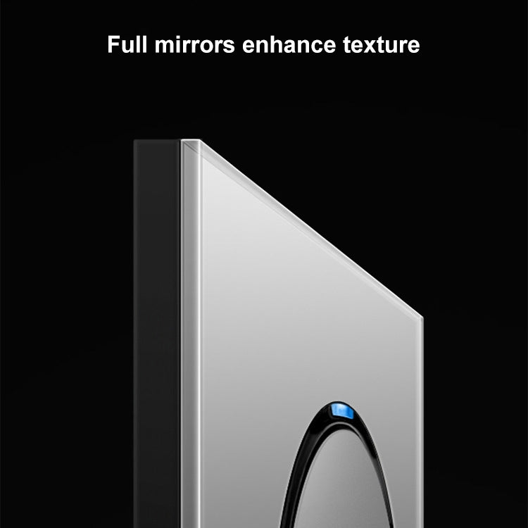 86mm Round LED Tempered Glass Switch Panel, Gray Round Glass, Style:Telephone Socket - Switch by PMC TechLife | Online Shopping South Africa | PMC TechLife | Buy Now Pay Later Mobicred