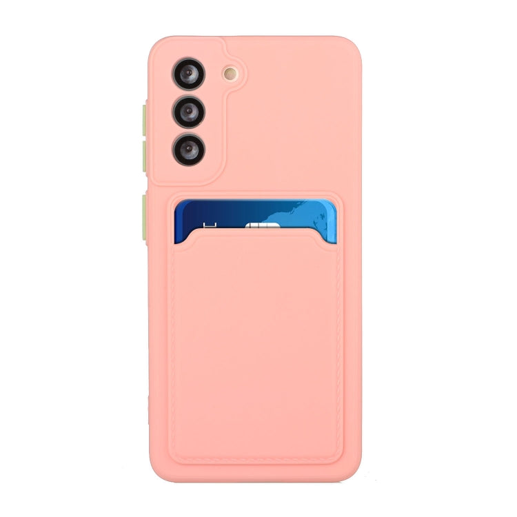 For Samsung Galaxy S24 5G / S25 5G Card Slot Design Shockproof TPU Phone Case(Pink) - Galaxy S24 5G Cases by PMC Jewellery | Online Shopping South Africa | PMC Jewellery | Buy Now Pay Later Mobicred