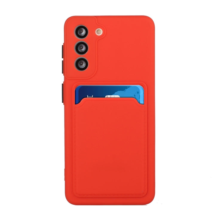 For Samsung Galaxy S24+ / S25+ Card Slot Design Shockproof TPU Phone Case(Red) - Galaxy S24+ 5G Cases by PMC Jewellery | Online Shopping South Africa | PMC Jewellery | Buy Now Pay Later Mobicred