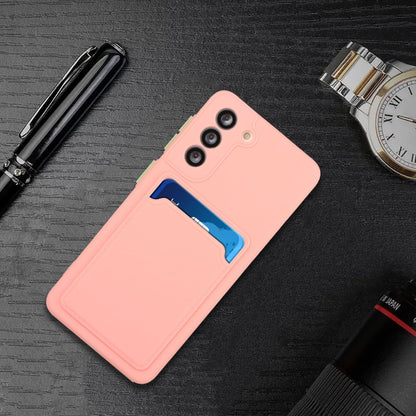 For Samsung Galaxy S24+ / S25+ Card Slot Design Shockproof TPU Phone Case(Pink) - Galaxy S24+ 5G Cases by PMC Jewellery | Online Shopping South Africa | PMC Jewellery | Buy Now Pay Later Mobicred