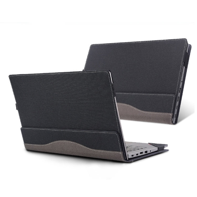 For Lenovo ThinkPad E14 Gen 5 / E14 Gen 6 Laptop Leather Shockproof Protective Case(Black) - 14.1 inch by PMC TechLife | Online Shopping South Africa | PMC TechLife | Buy Now Pay Later Mobicred