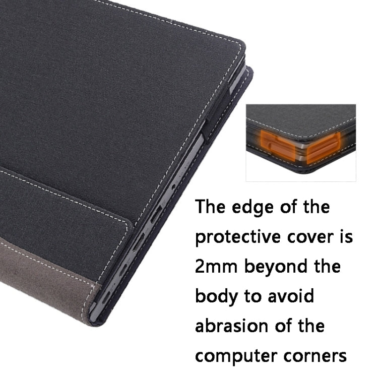 For Lenovo ThinkPad E14 Gen 5 / E14 Gen 6 Laptop Leather Shockproof Protective Case(Black) - 14.1 inch by PMC Jewellery | Online Shopping South Africa | PMC Jewellery | Buy Now Pay Later Mobicred