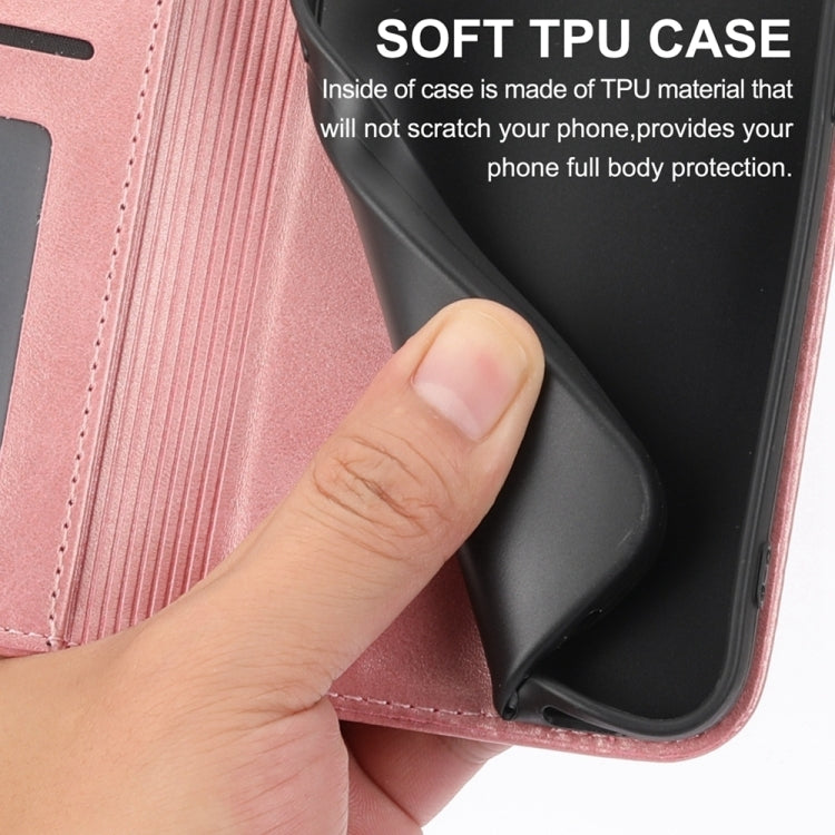 For Google Pixel 9 Cubic Grid Calf Texture Magnetic Leather Phone Case(Rose Gold) - Google Cases by PMC TechLife | Online Shopping South Africa | PMC TechLife | Buy Now Pay Later Mobicred
