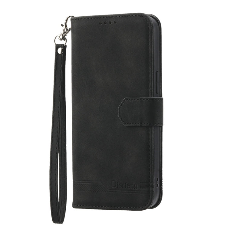 For Google Pixel 9 Pro Dierfeng Dream Line TPU + PU Leather Phone Case(Black) - Google Cases by PMC TechLife | Online Shopping South Africa | PMC TechLife | Buy Now Pay Later Mobicred