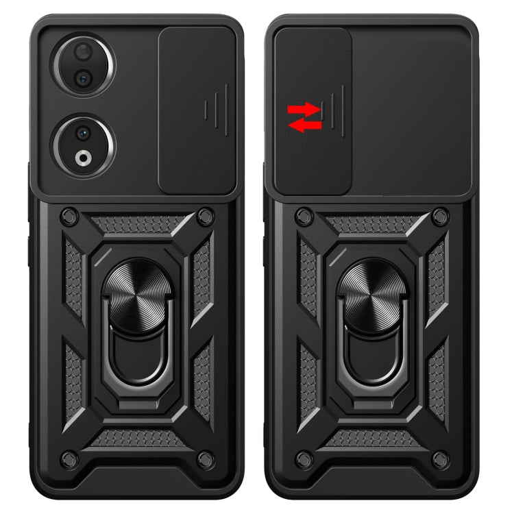 For Honor 90 5G Sliding Camera Cover Design TPU+PC Phone Case(Black) - Honor Cases by PMC Jewellery | Online Shopping South Africa | PMC Jewellery