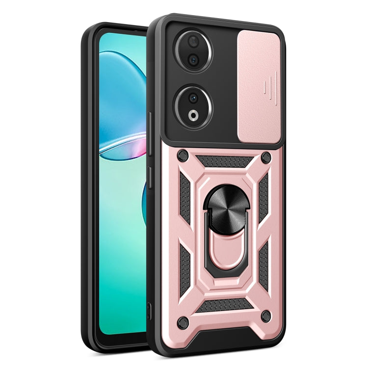 For Honor 90 5G Sliding Camera Cover Design TPU+PC Phone Case(Rose Gold) - Honor Cases by PMC Jewellery | Online Shopping South Africa | PMC Jewellery