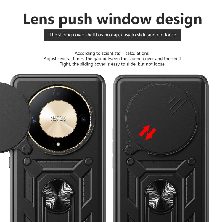 For Honor X9b Sliding Camera Cover Design TPU+PC Phone Case(Black) - free shipping - PMC TechLife - Order now!
