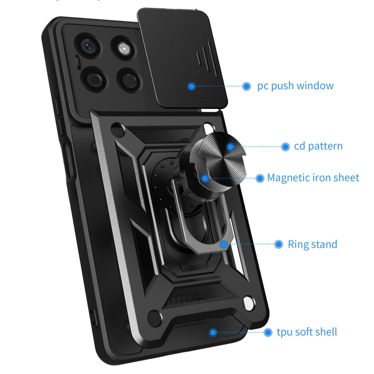 For Honor X8b Sliding Camera Cover Design TPU+PC Phone Case(Gold) - Honor Cases by PMC TechLife | Online Shopping South Africa | PMC TechLife | Buy Now Pay Later Mobicred