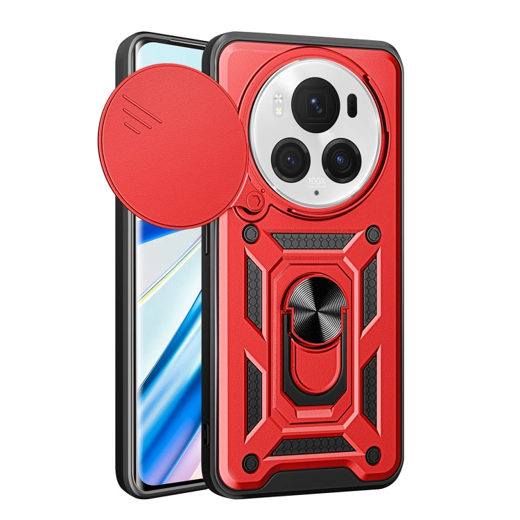 For Honor Magic6 Pro Sliding Camera Cover Design TPU+PC Phone Case(Red) - Honor Cases by PMC TechLife | Online Shopping South Africa | PMC TechLife | Buy Now Pay Later Mobicred