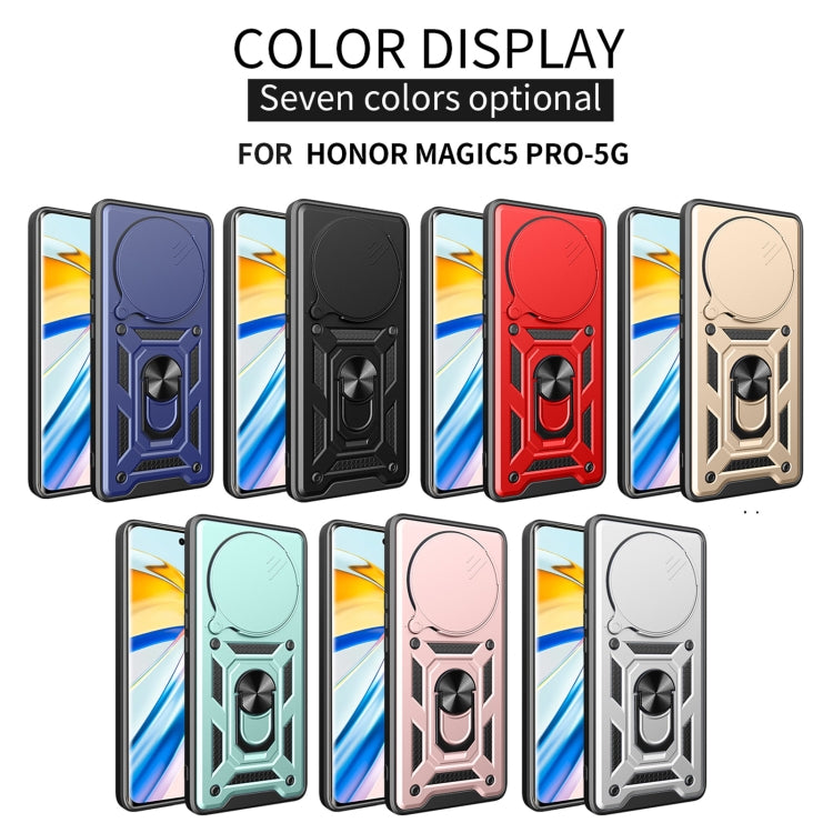 For Honor Magic5 Pro Sliding Camera Cover Design TPU+PC Phone Case(Blue) - free shipping - PMC TechLife - Order now!
