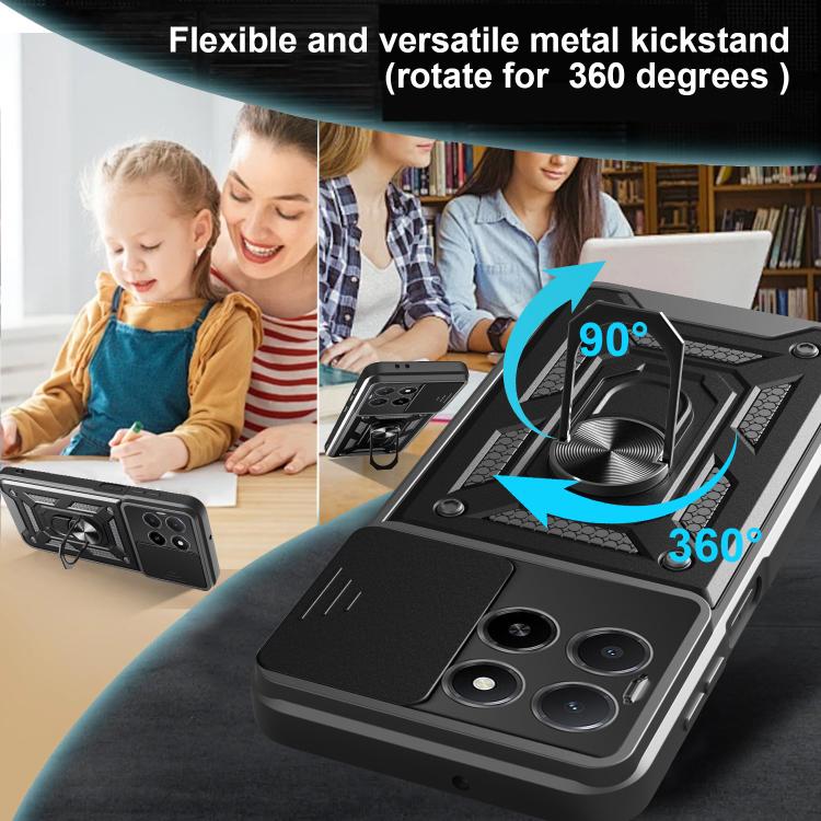 For Honor X5b Plus Sliding Camera Cover Design TPU+PC Phone Case(Rose Gold) - free shipping - PMC TechLife - Order now!