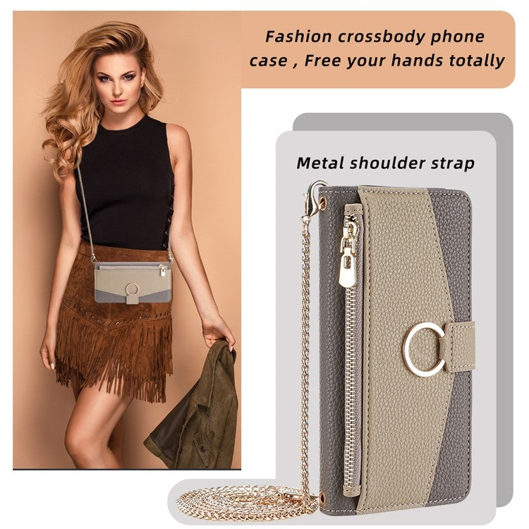For Huawei nova Y61 Crossbody Litchi Texture Leather Phone Case(Grey) - Huawei Cases by PMC TechLife | Online Shopping South Africa | PMC TechLife | Buy Now Pay Later Mobicred