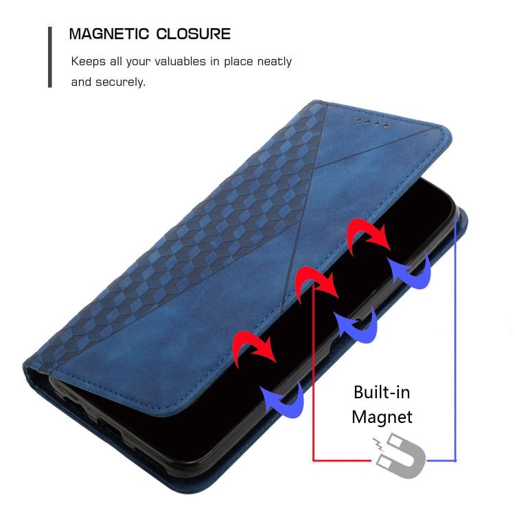 For Tecno Spark Go 2024 / POP 8 Diamond Splicing Skin Feel Magnetic Leather Phone Case(Blue) - Tecno Cases by PMC Jewellery | Online Shopping South Africa | PMC Jewellery | Buy Now Pay Later Mobicred