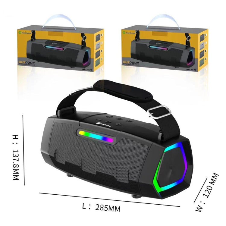 NewRixing NR2033 Portable TWS Wireless Bluetooth Speaker(Grey) - free shipping - PMC Jewellery - Order now!