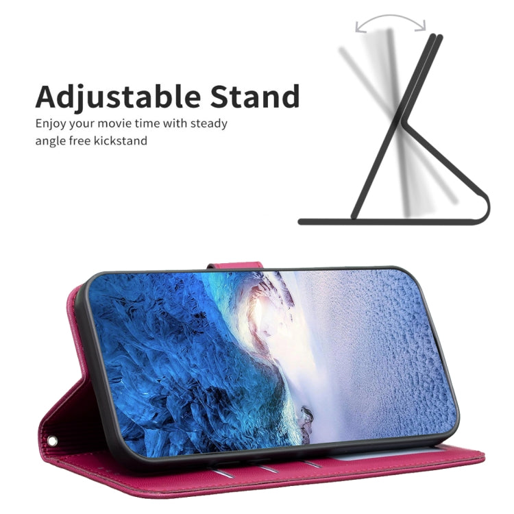 For Xiaomi Redmi A3 Four-leaf Embossed Leather Phone Case(Rose Red) - Xiaomi Cases by PMC TechLife | Online Shopping South Africa | PMC TechLife | Buy Now Pay Later Mobicred