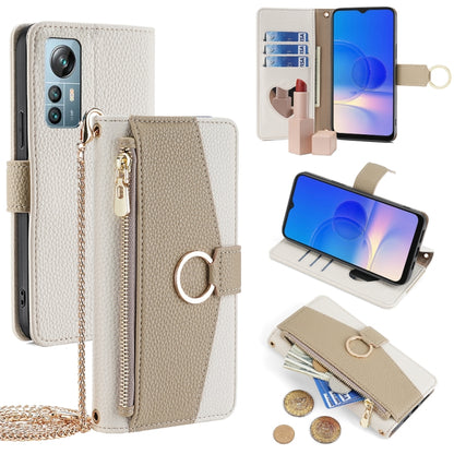 For Blackview A85 Crossbody Litchi Texture Leather Phone Case(White) - More Brand by PMC Jewellery | Online Shopping South Africa | PMC Jewellery