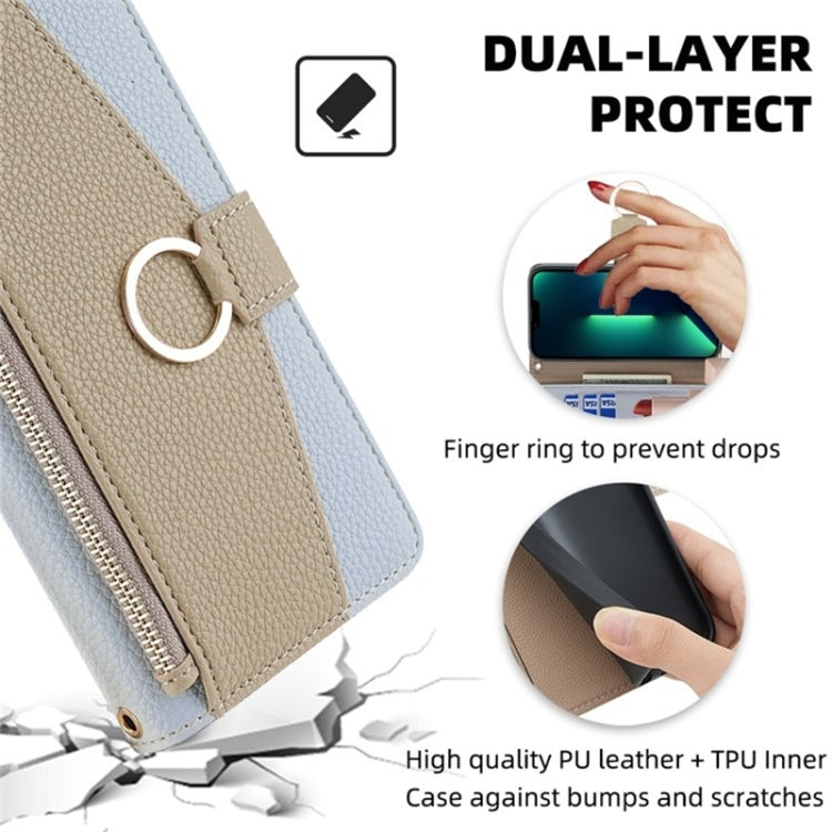 For Google Pixel 7 Pro Crossbody Litchi Texture Leather Phone Case(Blue) - Google Cases by PMC TechLife | Online Shopping South Africa | PMC TechLife | Buy Now Pay Later Mobicred