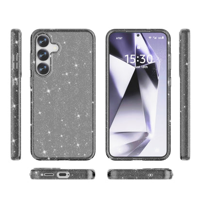 For Samsung Galaxy S25+ 5G Shockproof Terminator Glitter Powder Phone Case(Black) - Galaxy S25+ 5G Cases by PMC Jewellery | Online Shopping South Africa | PMC Jewellery | Buy Now Pay Later Mobicred