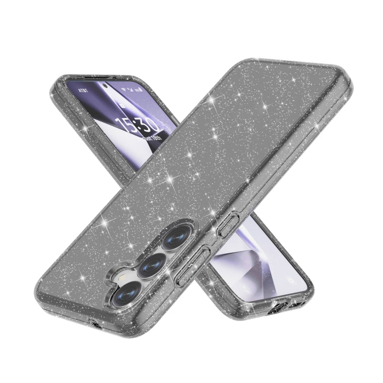 For Samsung Galaxy S25+ 5G Shockproof Terminator Glitter Powder Phone Case(Black) - Galaxy S25+ 5G Cases by PMC Jewellery | Online Shopping South Africa | PMC Jewellery | Buy Now Pay Later Mobicred