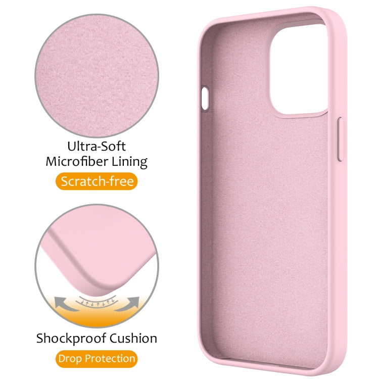 For iPhone 12 Pro Max MagSafe Magnetic Liquid Silicone Phone Case with Ring Holder(Grey Pink) - iPhone 12 Pro Max Cases by PMC TechLife | Online Shopping South Africa | PMC TechLife