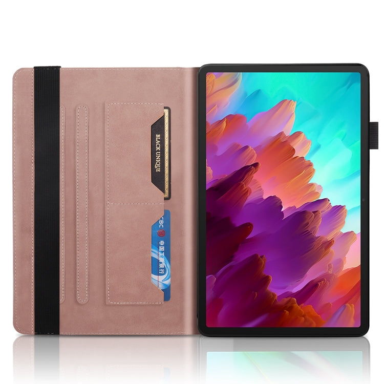 For Lenovo Tab P12 / Xiaoxin Pad Pro 12.7 2023 Life Tree Series Horizontal Flip Leather Tablet Case(Rose Gold) - Lenovo by PMC TechLife | Online Shopping South Africa | PMC TechLife | Buy Now Pay Later Mobicred