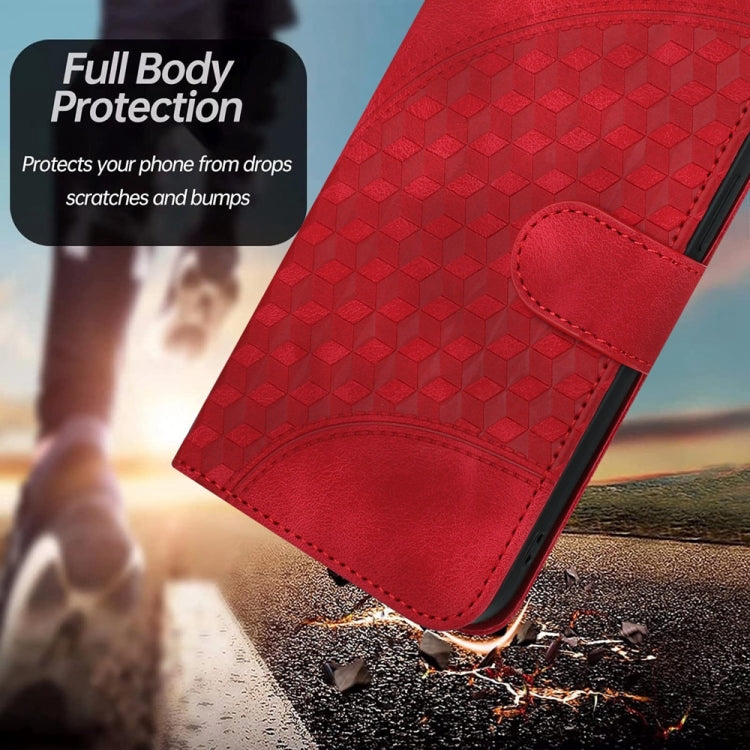 For iPhone 16 YX0060 Elephant Head Embossed Phone Leather Case with Lanyard(Red) - iPhone 16 Cases by PMC Jewellery | Online Shopping South Africa | PMC Jewellery | Buy Now Pay Later Mobicred