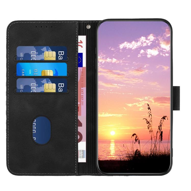 For iPhone 17 Air YX0060 Elephant Head Embossed Phone Leather Case with Lanyard(Black) - free shipping - PMc TechLife - Order now!