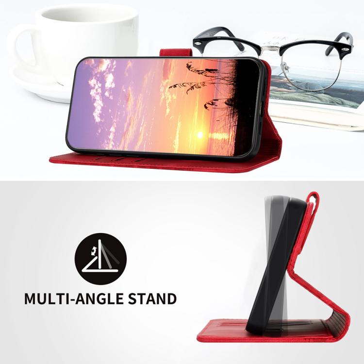 For iPhone 17 Air YX0060 Elephant Head Embossed Phone Leather Case with Lanyard(Red) - free shipping - PMc TechLife - Order now!