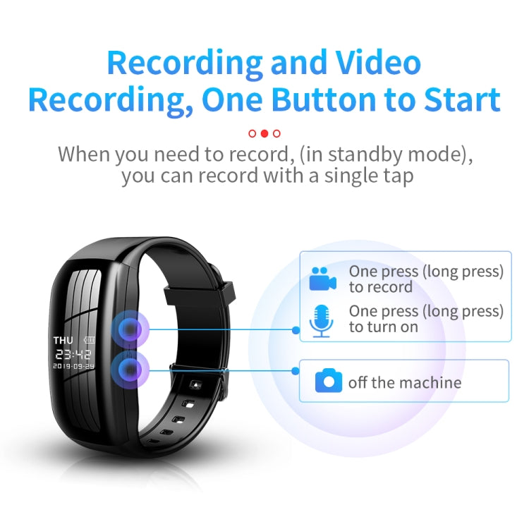 JNN D5 HD Noise Reduction Smart Recording Electronic Bracelet, Capacity:16GB - Recording Pen by JNN | Online Shopping South Africa | PMC TechLife | Buy Now Pay Later Mobicred