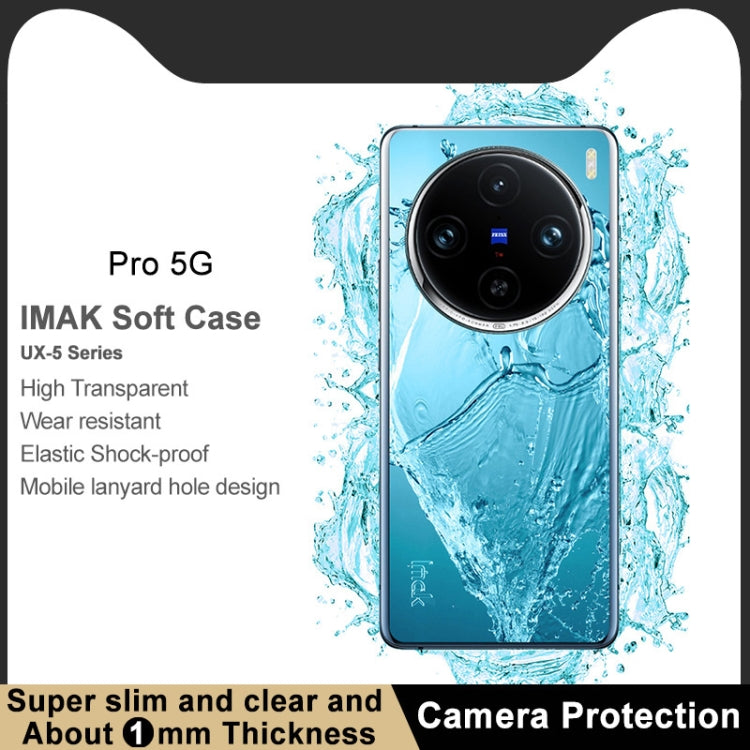 For vivo X100 Pro 5G IMAK UX-5 Series Transparent TPU Phone Case - X100 Pro Cases by imak | Online Shopping South Africa | PMC Jewellery | Buy Now Pay Later Mobicred