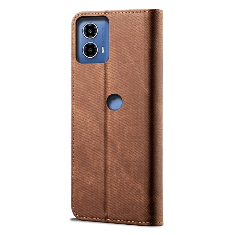 For Motorola Moto G24 Power Denim Texture Flip Leather Phone Case(Brown) - free shipping - PMC TechLife - Order now!