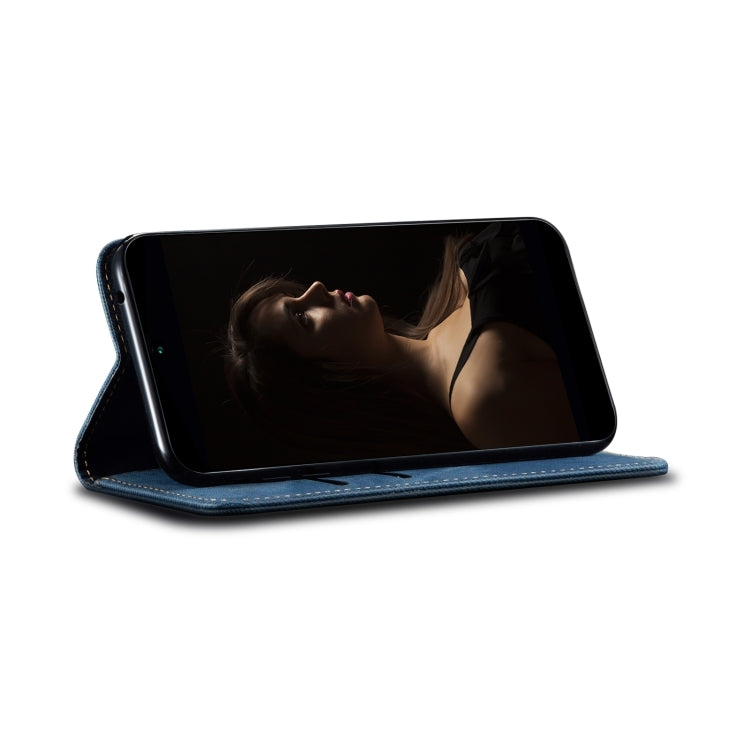 For Motorola Moto G34 Denim Texture Flip Leather Phone Case(Blue) - free shipping - PMC TechLife - Order now!