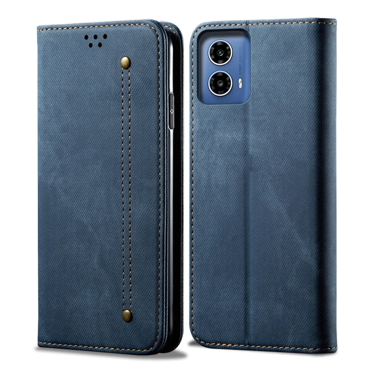 For Motorola Moto G85 Denim Texture Flip Leather Phone Case(Blue) - free shipping - PMC TechLife - Order now!