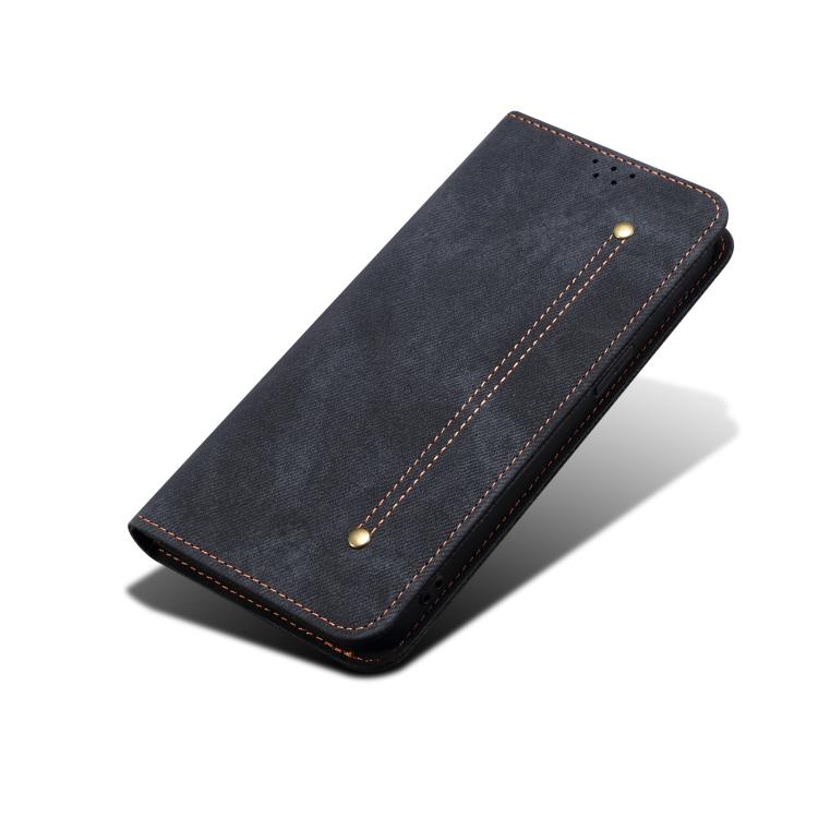 For Motorola Edge 60 Denim Texture Flip Leather Phone Case(Black) - free shipping - PMC TechLife - Order now!
