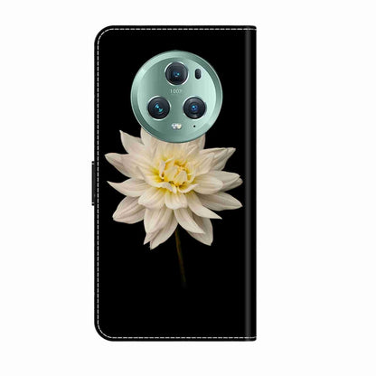 For Honor Magic5 Pro Crystal 3D Shockproof Protective Leather Phone Case(White Flower) - Honor Cases by PMC Jewellery | Online Shopping South Africa | PMC Jewellery | Buy Now Pay Later Mobicred