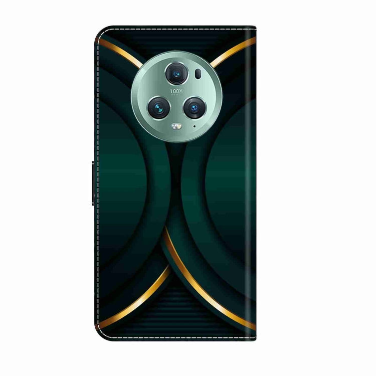 For Honor Magic5 Pro Crystal 3D Shockproof Protective Leather Phone Case(Gold Outline) - Honor Cases by PMC TechLife | Online Shopping South Africa | PMC TechLife | Buy Now Pay Later Mobicred