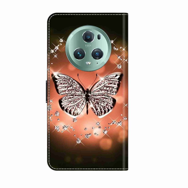 For Honor Magic5 Pro Crystal 3D Shockproof Protective Leather Phone Case(Crystal Butterfly) - Honor Cases by PMC Jewellery | Online Shopping South Africa | PMC Jewellery | Buy Now Pay Later Mobicred