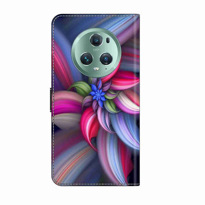 For Honor Magic5 Pro Crystal 3D Shockproof Protective Leather Phone Case(Colorful Flower) - Honor Cases by PMC Jewellery | Online Shopping South Africa | PMC Jewellery | Buy Now Pay Later Mobicred