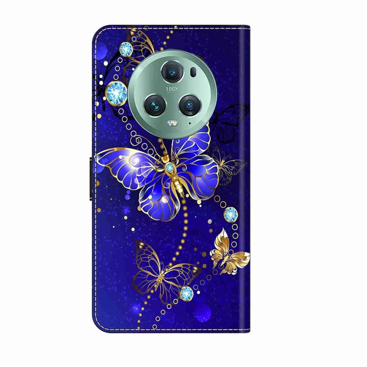For Honor Magic5 Pro Crystal 3D Shockproof Protective Leather Phone Case(Diamond Butterfly) - Honor Cases by PMC TechLife | Online Shopping South Africa | PMC TechLife | Buy Now Pay Later Mobicred