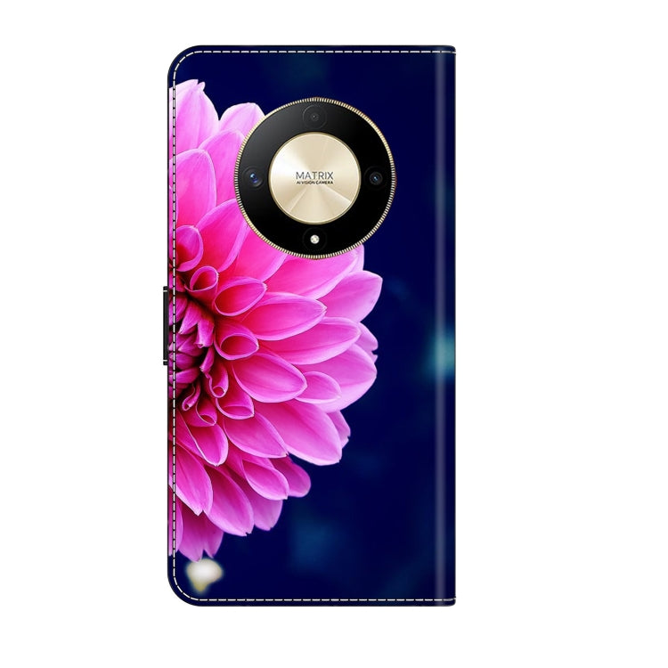 For Honor Magic6 Lite Crystal 3D Shockproof Protective Leather Phone Case(Pink Petals) - Honor Cases by PMC Jewellery | Online Shopping South Africa | PMC Jewellery | Buy Now Pay Later Mobicred