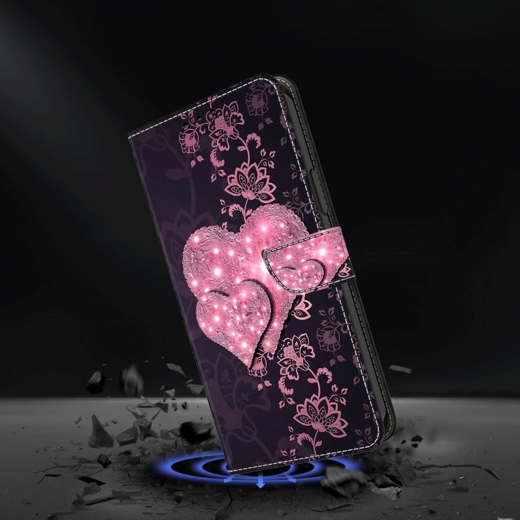 For Honor Magic6 Lite Crystal 3D Shockproof Protective Leather Phone Case(Lace Love) - Honor Cases by PMC Jewellery | Online Shopping South Africa | PMC Jewellery | Buy Now Pay Later Mobicred