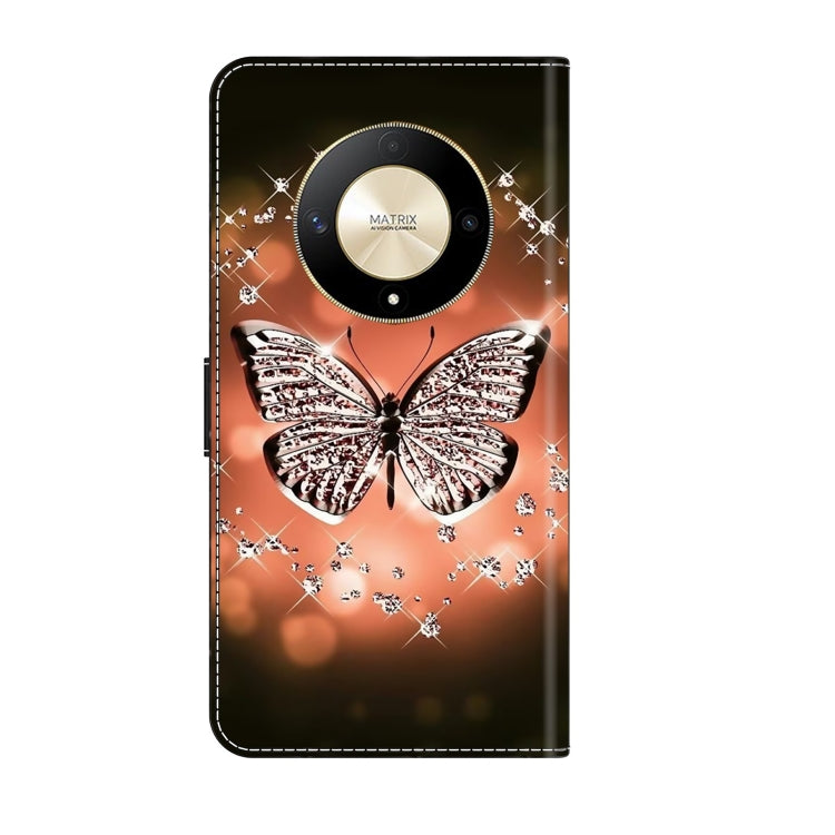 For Honor Magic6 Lite Crystal 3D Shockproof Protective Leather Phone Case(Crystal Butterfly) - Honor Cases by PMC Jewellery | Online Shopping South Africa | PMC Jewellery | Buy Now Pay Later Mobicred