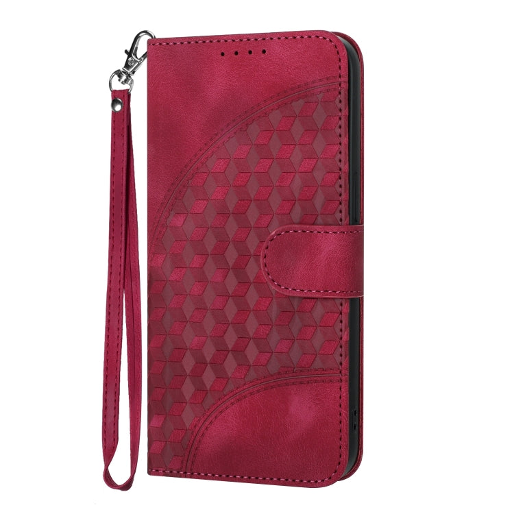 For Google Pixel 9 Pro YX0060 Elephant Head Embossed Phone Leather Case with Lanyard(Rose Red) - Google Cases by PMC TechLife | Online Shopping South Africa | PMC TechLife | Buy Now Pay Later Mobicred