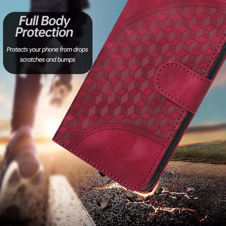 For Google Pixel 9 Pro YX0060 Elephant Head Embossed Phone Leather Case with Lanyard(Rose Red) - Google Cases by PMC TechLife | Online Shopping South Africa | PMC TechLife | Buy Now Pay Later Mobicred