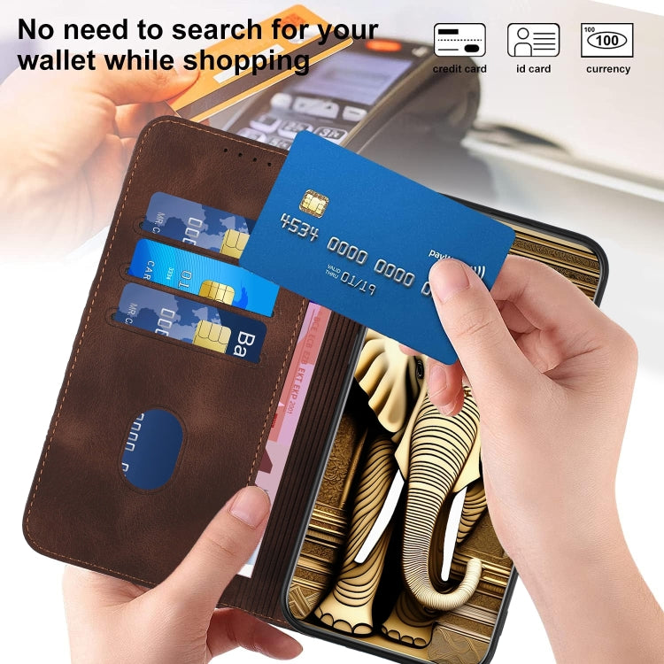 For Google Pixel 9 Pro YX0060 Elephant Head Embossed Phone Leather Case with Lanyard(Coffee) - Google Cases by PMC TechLife | Online Shopping South Africa | PMC TechLife | Buy Now Pay Later Mobicred