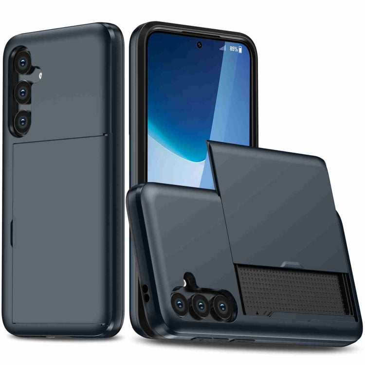 For Samsung Galaxy S24+ 5G Shockproof Armor Phone Case with Card Slot(Blue) - Galaxy S24+ 5G Cases by PMC TechLife | Online Shopping South Africa | PMC TechLife