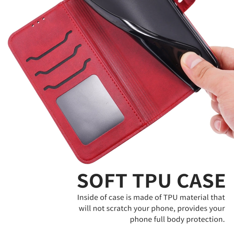 For Google Pixel 9 Embossed Happy Cat Pattern Flip Leather Phone Case(Red) - Google Cases by PMC TechLife | Online Shopping South Africa | PMC TechLife | Buy Now Pay Later Mobicred